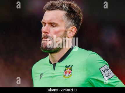 Rennbahn, Wrexham, Großbritannien. 10. April 2023. National League Football, Wrexham gegen Notts County; Goalie Ben Foster von Wrexham AFC Credit: Action Plus Sports/Alamy Live News Stockfoto
