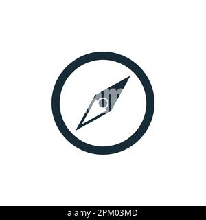 Compass Rose Icon Design Template-Elemente Stock Vektor
