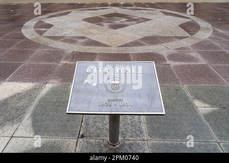 Der Eingang zum Columbus City Hall in Columbus, Ohio, USA. Stockfoto