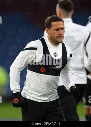 Burnley, Großbritannien. 10. April 2023. Billy Sharp von Sheffield Utd während des Sky Bet Championship-Spiels in Turf Moor, Burnley. Der Bildausdruck sollte lauten: Simon Bellis/Sportimage Credit: Sportimage/Alamy Live News Stockfoto