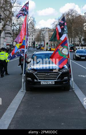 London, Großbritannien. 07. April 2023. Rolling Thunder UK organisierte eine Achterbahnfahrt für HM Queen Elizabeth II © Waldemar Sikora Stockfoto