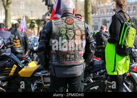 London, Großbritannien. 07. April 2023. Rolling Thunder UK organisierte eine Achterbahnfahrt für HM Queen Elizabeth II © Waldemar Sikora Stockfoto