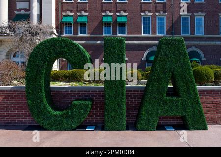 USA Hyde Park New York CIA Culinary Institute of America Schule für Köche und Kochschule Exterieur Stockfoto