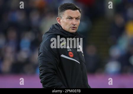 Burnley, Großbritannien. 10. April 2023. Paul Heckingbottom Manager von Sheffield United während des Sky Bet Championship-Spiels Burnley gegen Sheffield United in Turf Moor, Burnley, Großbritannien, 10. April 2023 (Foto von James Heaton/News Images) in Burnley, Großbritannien, am 4./10. April 2023. (Foto: James Heaton/News Images/Sipa USA) Guthaben: SIPA USA/Alamy Live News Stockfoto