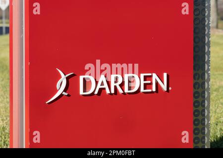 Dardens Schild am Hauptsitz in Orlando, FL, USA. Stockfoto