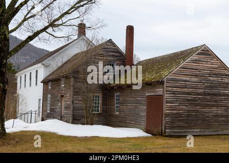 USA Plymouth Notch Vermont VT Geburtsort und Heimat des US-Präsidenten Calvin Coolidge Winter Stockfoto