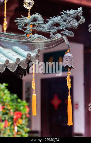 Wishing well in Thian Hock Keng Temple, Singapur Stockfoto