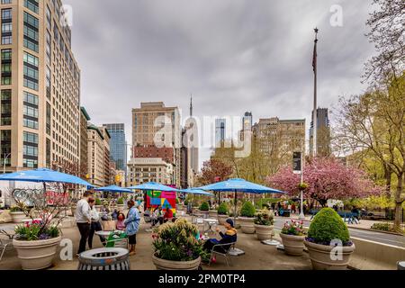 New York, USA - 23. April 2022: Flatiron District in New York City Stockfoto