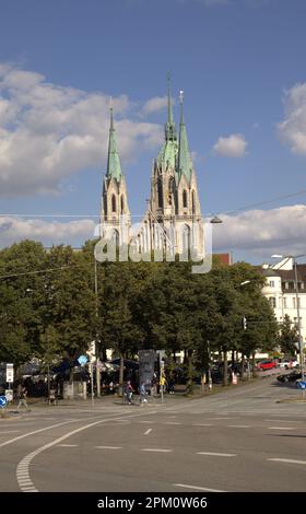 Ein herrlicher Blick auf St. Paul Church in München. München, Deutschland Stockfoto