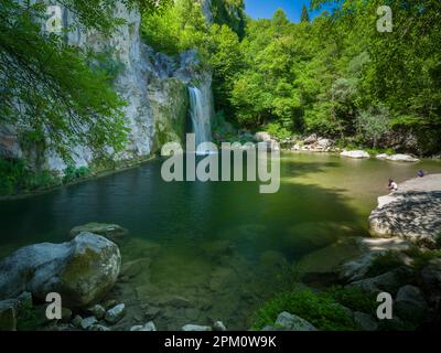 Wunderschöner Ilica Wasserfall. Horma Canyon. Kure Mountains-Nationalpark. Reiseziele in der Türkei. Kastamonu. Truthahn Stockfoto