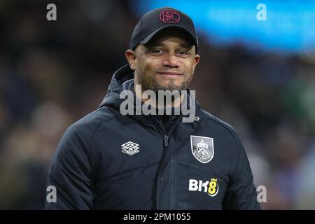 Burnley, Großbritannien. 10. April 2023. Vincent Kompany Manager von Burnley nach dem Sky Bet Championship-Spiel Burnley gegen Sheffield United in Turf Moor, Burnley, Großbritannien, 10. April 2023 (Foto von James Heaton/News Images) in Burnley, Großbritannien, am 4./10. April 2023. (Foto: James Heaton/News Images/Sipa USA) Guthaben: SIPA USA/Alamy Live News Stockfoto