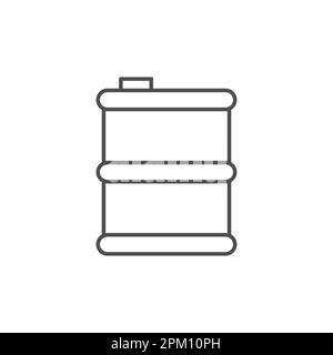 Linearer Vektor in Bezug auf das Ölfass Stock Vektor