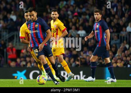 Camp Nou, Barcelona, Spanien. 10. April 2023. Spanischer La Liga Fußball, Barcelona gegen Girona; Eric Garcia Credit: Action Plus Sports/Alamy Live News Stockfoto