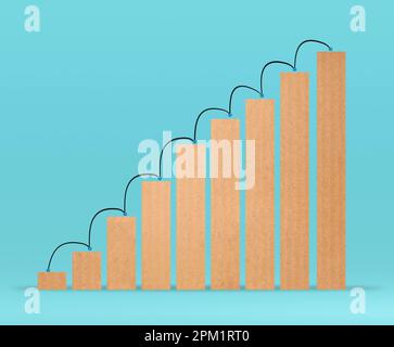 Finanzstart Wachstum Erfolg Konzeptentwurf Stockfoto