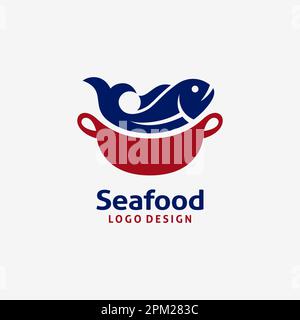 Logo für Meeresfrüchte Stock Vektor