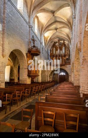 Innere der Kirche Saint-Just in Arbois, Departement Jura, Franche-Comte, Frankreich Stockfoto