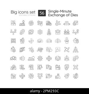 Einminütiger Austausch von linearen Symbolen für Matrizen Stock Vektor