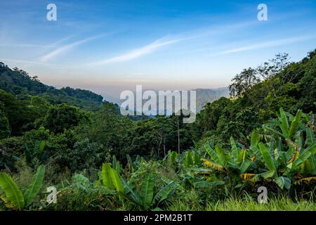 Berglandschaft des Mae Wong Nationalparks, Kamphaeng Phet, Thailand. Stockfoto