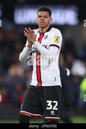 Burnley, Großbritannien. 10. April 2023. Will Osula von Sheffield Utd während des Sky Bet Championship-Spiels in Turf Moor, Burnley. Der Bildausdruck sollte lauten: Simon Bellis/Sportimage Credit: Sportimage/Alamy Live News Stockfoto