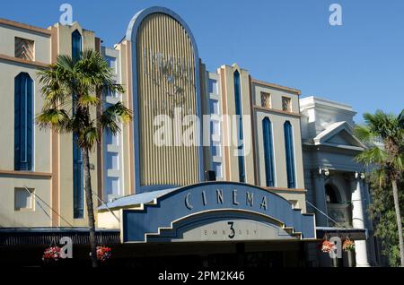 Art déco-Gebäude, Embassy Cinema, Victoria Avenue, Whanganui, North Island, Neuseeland Stockfoto