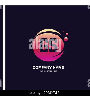 Ursprüngliches Logo mit Vektor für farbige Kreisvorlage Stock Vektor