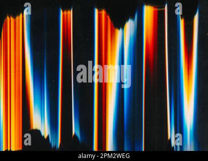 Störgeräusche gealterte Filmfarbe leuchtet Staub Kratzer Stockfoto
