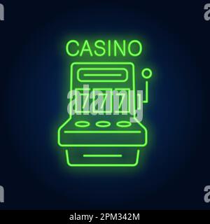 Casino farbenfrohes Neonschild Stock Vektor