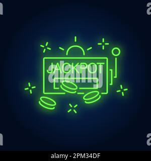 Jackpot-Leuchtreklame Stock Vektor