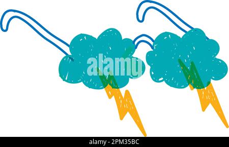 Doodle-Illustration kreativer Konzeptgläser. Stock Vektor