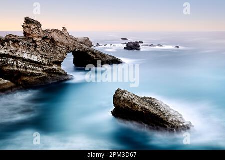 Virgin Rock, Biarritz, Aquitanien, Baskenland, Frankreich Stockfoto