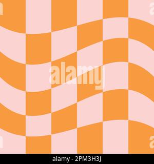 Nahtloses Vektormuster eines groovy Retro-Schachbretts Stock Vektor