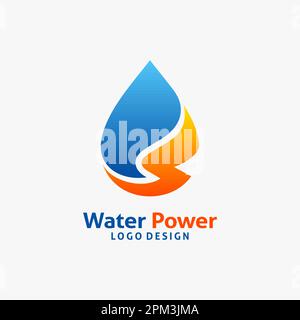 Logo für Wasserkraft Stock Vektor