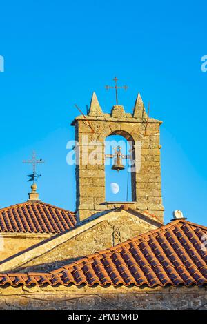 Spanien, Kastilien und León, Rionegro del Puente, Bühne auf der Via de la Plata über Ourense oder Camino Sanabres, spanische Wallfahrtswege nach Santiago de Compostela, Kirche Nuestra Señora de la Carballeda Stockfoto