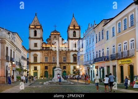 Brasilien, Bundesstaat Bahia, Salvador, historisches Zentrum, das von der UNESCO zum Weltkulturerbe erklärt wurde, Bezirk Pelourinho, Kirche Sao Fransisco Stockfoto