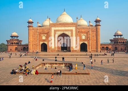 Indien, Uttar Pradesh, Agra, die Moschee Taj Mahal Stockfoto