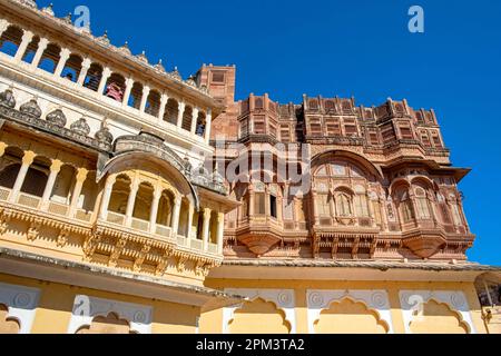 Indien, Rajasthan, Jodhpur, Fort Mehrangarh Stockfoto
