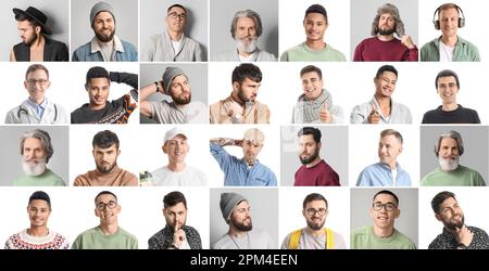 Eine Gruppe verschiedener moderner Männer Stockfoto
