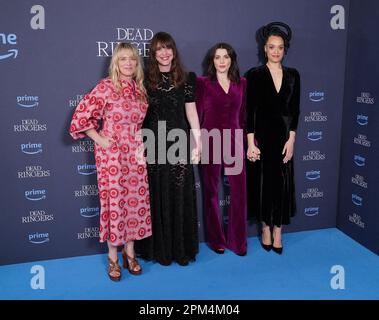 (Von links nach rechts) Edith Bowman, Alice Birch, Rachel Weisz und Britne Oldford, die bei der BFI Southbank in London zu einer Sondervorführung für die neue Amazon Original-Serie „Dead Ringer“ eintreffen. Foto: Dienstag, 11. April 2023. Stockfoto