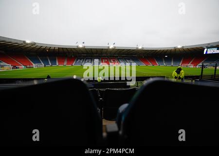 Glasgow, Großbritannien. 11. April 2023. Glasgow, Schottland, April 11. 2023: Der Hampden Park vor dem International Friendly Football Match zwischen Schottland und Costa Rica im Hampden Park in Glasgow, Schottland. (James Whitehead/SPP) Kredit: SPP Sport Press Photo. Alamy Live News Stockfoto