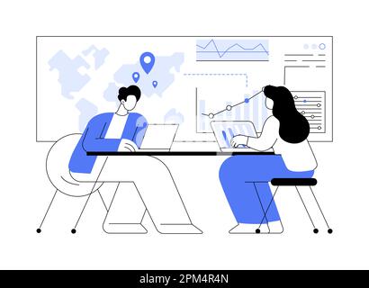 Klimadaten teilen und verwenden abstrakte Konzept Vektor Illustration. Stock Vektor