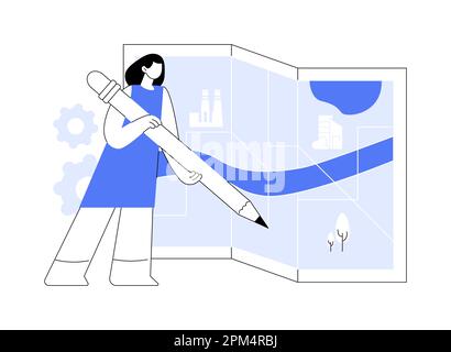 Flächenmanagement abstrakte Konzept Vektor Illustration. Stock Vektor