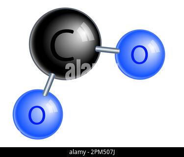 Abstraktes Kohlendioxidmolekül-Konzeptdarstellung Stock Vektor