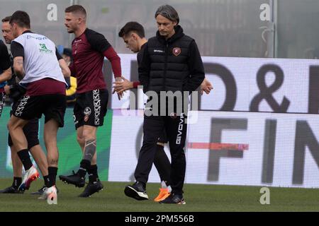 Reggio Calabria, Italien. 10. April 2023. Inzaghi Filippo Coach Reggina während Reggina 1914 vs. Venezia FC, italienisches Fußballspiel Serie B in Reggio Calabria, Italien, April 10 2023 Kredit: Independent Photo Agency/Alamy Live News Stockfoto