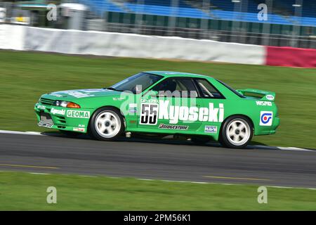 Jonathan Bailey, Andy Middlehurst, Nissan Skyline, eine Stunde Rennstrecke um ein Gitter, das die Historic Touring Car Challenge, HTCC und Tony Dron Trop kombiniert Stockfoto