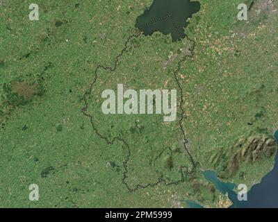 Armagh, Region Nordirland. Hochauflösende Satellitenkarte Stockfoto