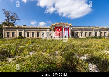 Die zerstörte Stadt Varosha in der Nähe von Famagusta, Zypern Stockfoto