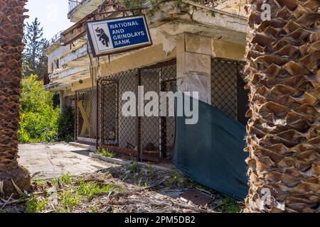 Die zerstörte Stadt Varosha in der Nähe von Famagusta, Zypern Stockfoto