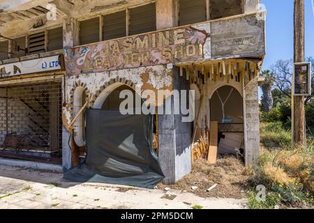 Die zerstörte Stadt Varosha in der Nähe von Famagusta, Zypern Stockfoto