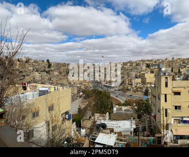 2021 12 24 Amman, Jordanien. Luftaufnahme von der Stadt Stockfoto