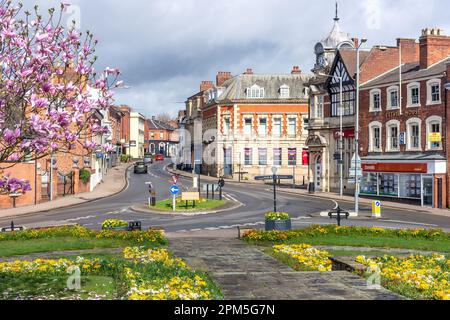 High Street im Frühling, The Royal Town of Sutton Coldfield, West Midlands, England, Großbritannien Stockfoto